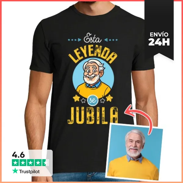 Camiseta Hombre Clásica Efecto Cartoon Esta Leyenda Se Jubila