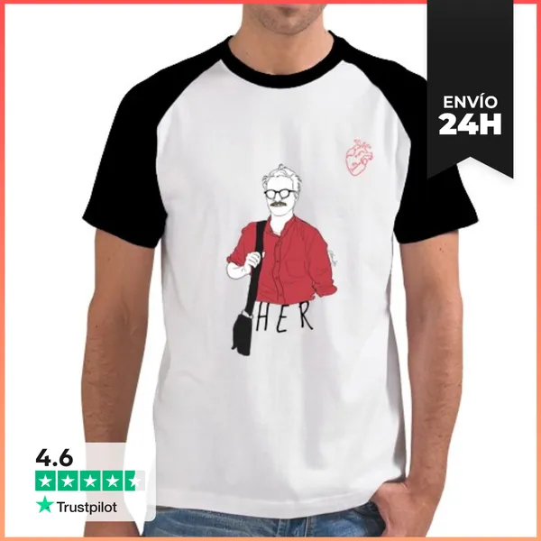 Camiseta Hombre, Estilo Béisbol H E R LaTostadora
