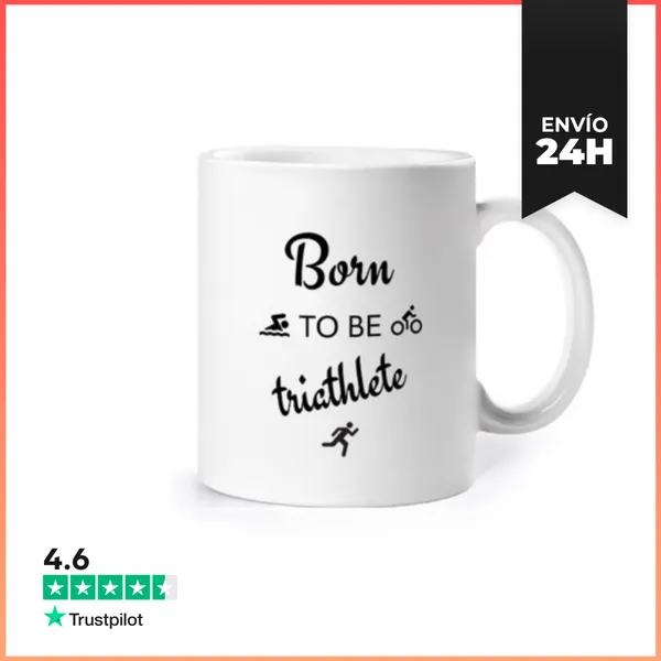 Taza Nacido Para Ser Triatleta. Taza De Regalo LaTostadora