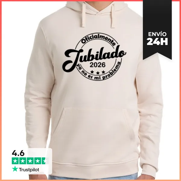Sudadera Unisex Con Capucha Jubilado 2026 LaTostadora