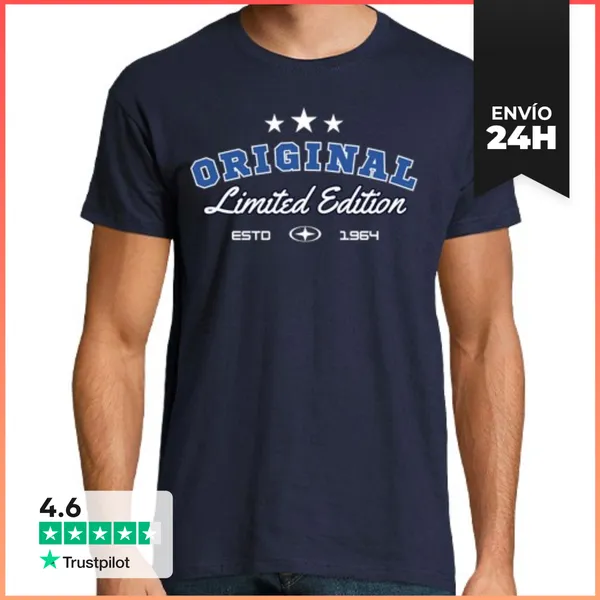 Camiseta Hombre Clásica Nacidos En 1964 Edición Limitada Vintage
