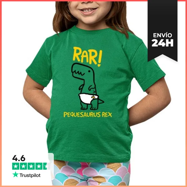 Camiseta Clásica Para Niños Pequesaurus Rex LaTostadora