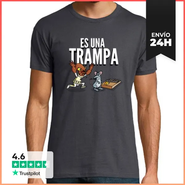 Camiseta Hombre Clásica ES UNA TRAMPA LaTostadora
