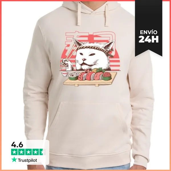 Sudadera Unisex Con Capucha Maestro Chef Sushi LaTostadora