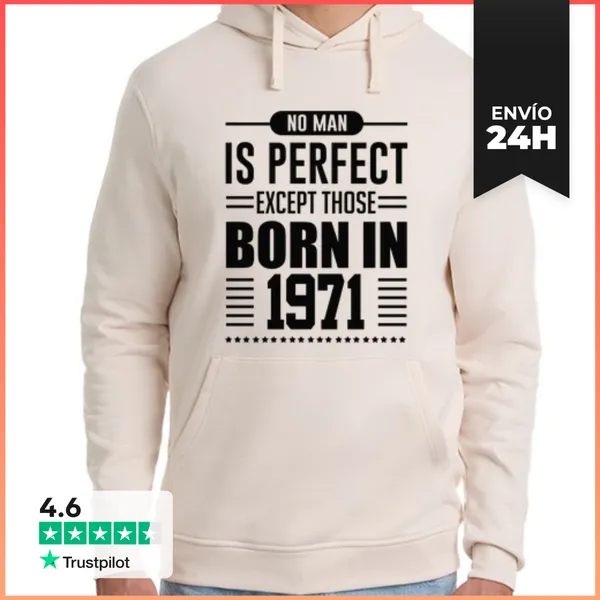 Sudadera Unisex Con Capucha Ningún Hombre Es Perfecto Excepto Los