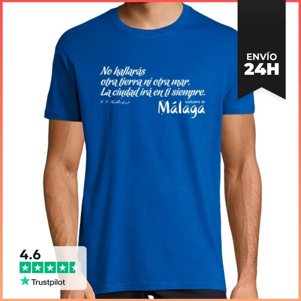 Camiseta Hombre Clásica Welcome To Malaga 6 LaTostadora