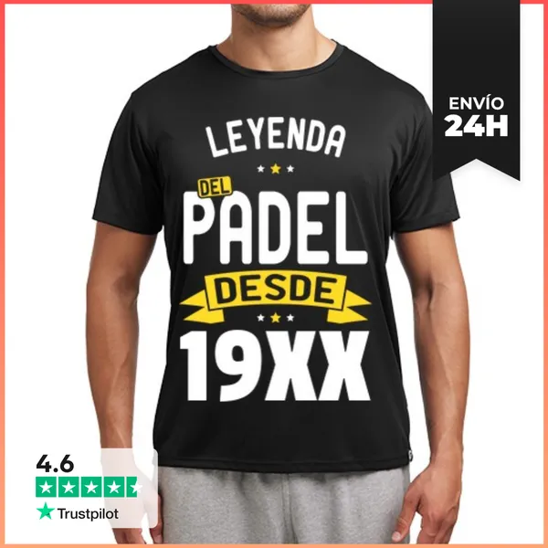 Camiseta Deportiva Hombre Leyenda Del Pádel Desde Personalizable