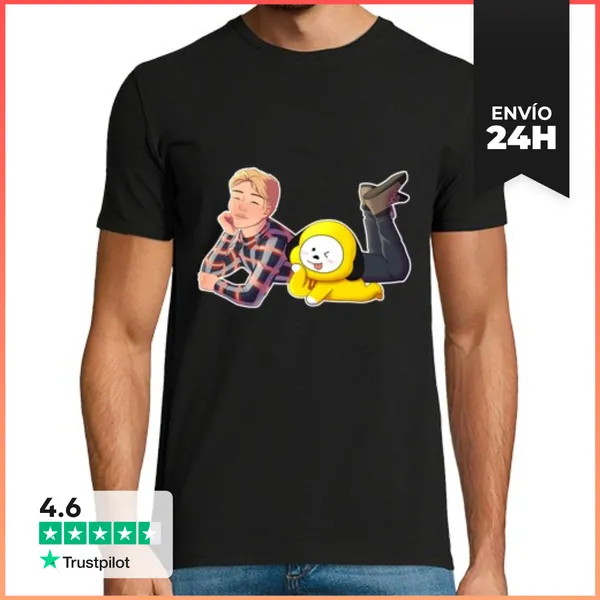Camiseta Hombre Clásica BTS BT21 Jimin Chimmy LaTostadora