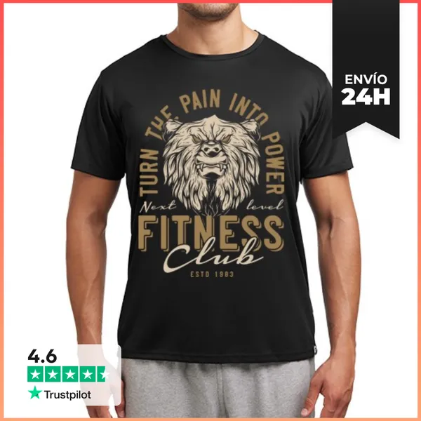 Camiseta Deportiva Hombre Turn The Pain Into Power LaTostadora