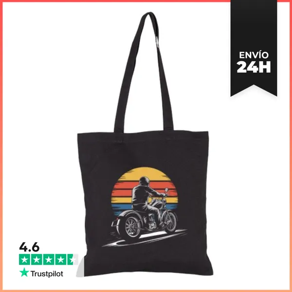 Bolsa De Tela Motocicleta Retro Vintage LaTostadora