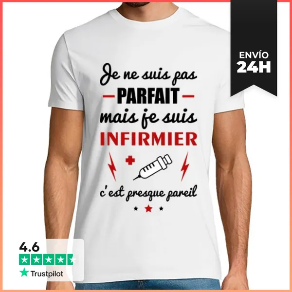 Camiseta Hombre Clásica Enfermera No Perfecta LaTostadora