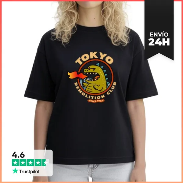 Camiseta Mujer Boxy Tokyo Godzilla LaTostadora