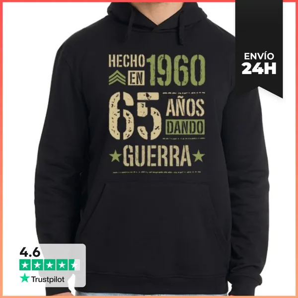 Sudadera Unisex Con Capucha 65 Cumpleaños Hecho En 1960 65 Años
