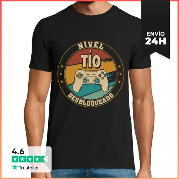 Camiseta Hombre Clásica Tio En Practicas Divertido Futuro Gamer