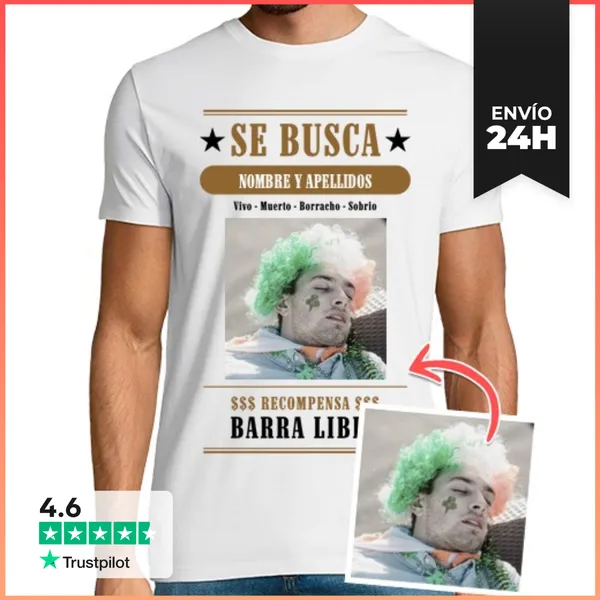 Camiseta Hombre Clásica Camiseta Despedida Soltero - Se Busca