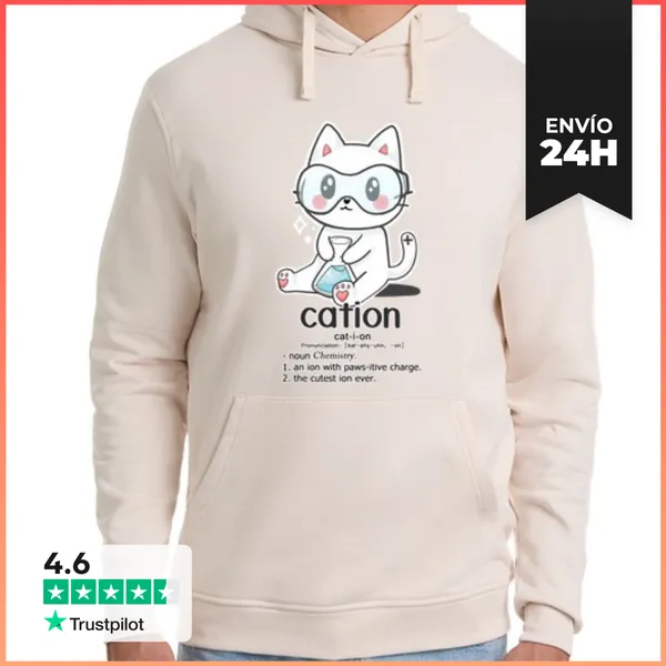 Sudadera Unisex Con Capucha Cation - Science Cat LaTostadora