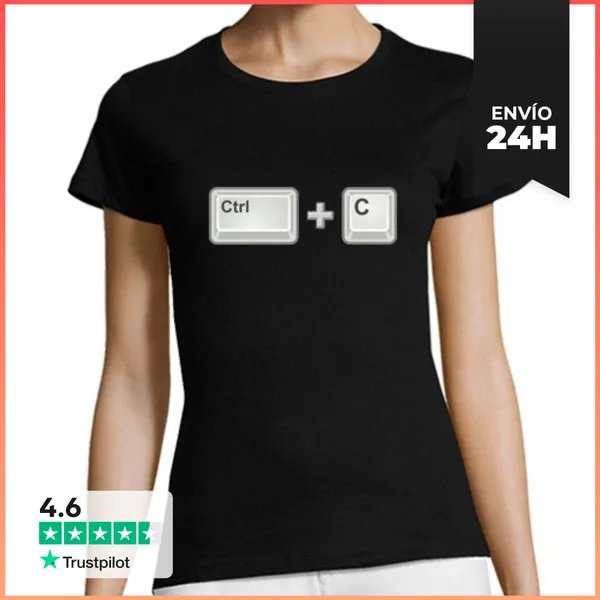 Camiseta Mujer Clásica Control Ctrl C CtrlC LaTostadora