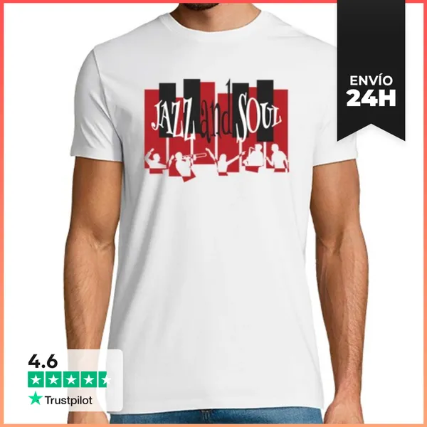 Camiseta Hombre Clásica JAZZ Y SOUL Diseño Nº 1321070 LaTostadora