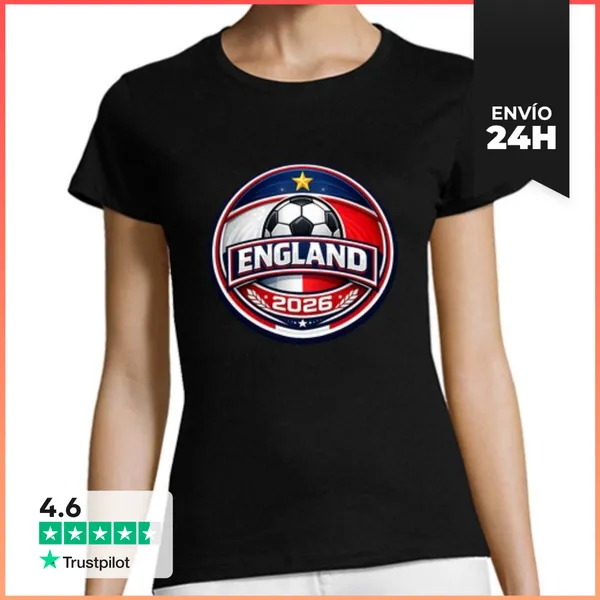 Camiseta Mujer Clásica Fútbol Inglaterra 2026 LaTostadora