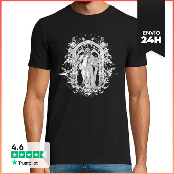 Camiseta Hombre Clásica Santa Muerte (H) LaTostadora