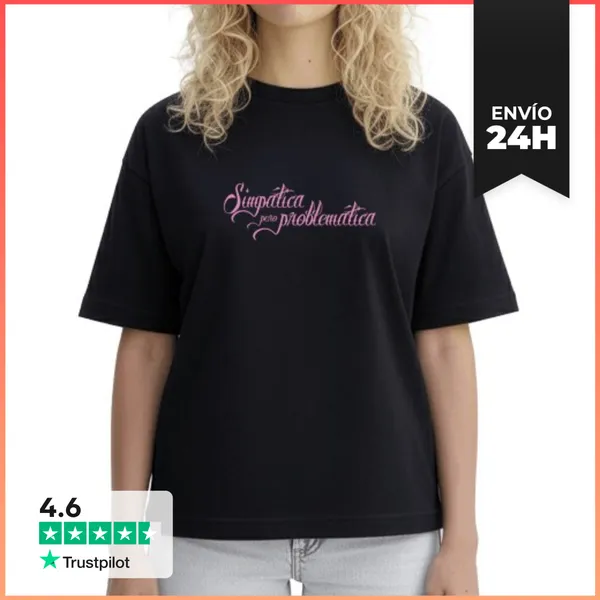 Camiseta Mujer Boxy Simpática Pero LaTostadora