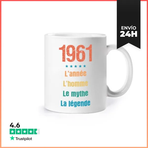 Taza 1961 - El Años El Hombre El Mito La Leyenda LaTostadora