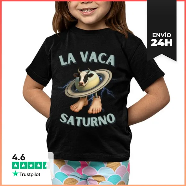 Camiseta Clásica Para Niños La Vaca Saturno Camiseta Niño