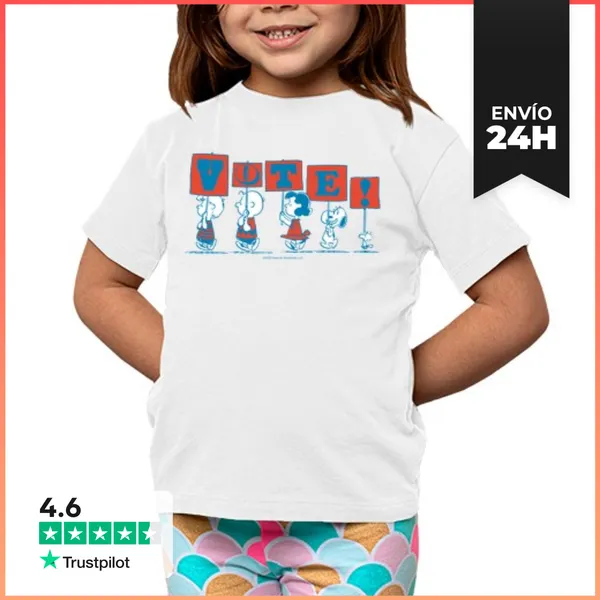 Camiseta Clásica Para Niños Snoopy And The Gang VOTE LaTostadora