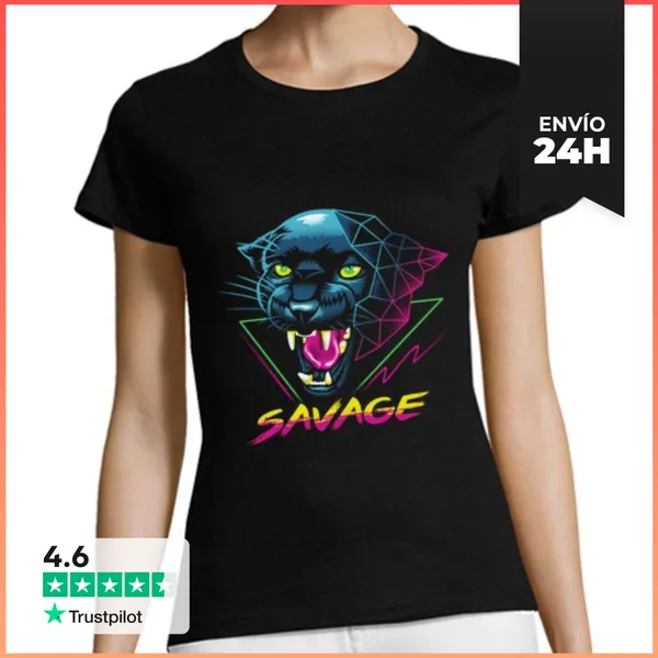 Camiseta Mujer Clásica Camisa Salvaje Mujer LaTostadora