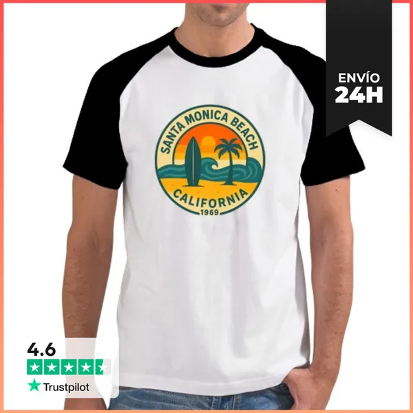 Camiseta Hombre, Estilo Béisbol Santa Mónica 1969 LaTostadora