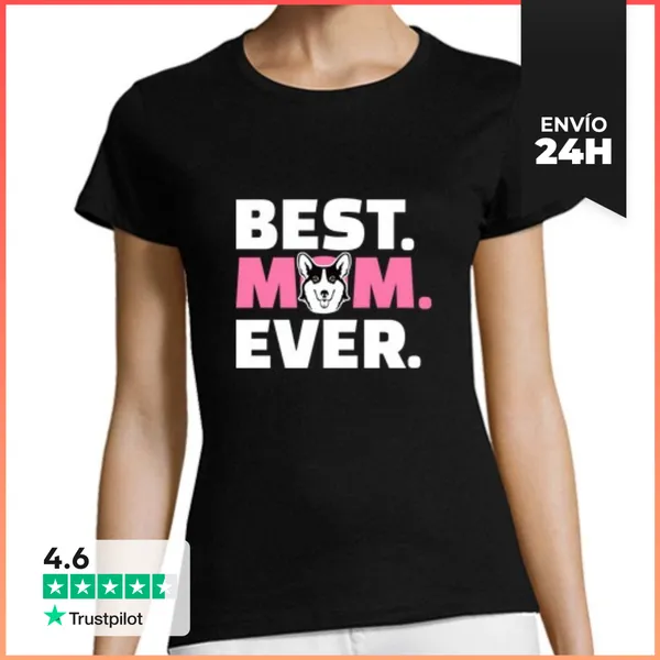 Camiseta Mujer Clásica Galés Corgi Mamá Pembroke LaTostadora