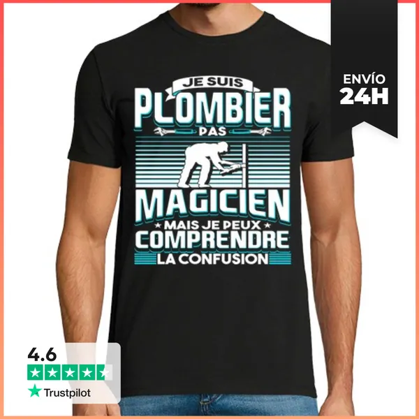 Camiseta Hombre Clásica Fontanero Humor Fontaneros LaTostadora