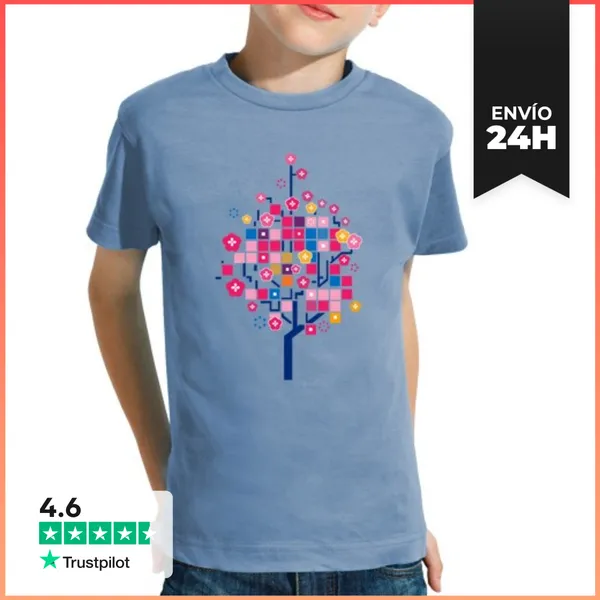 Camiseta Clásica Para Niños Árbol De Cereza Gráfico LaTostadora