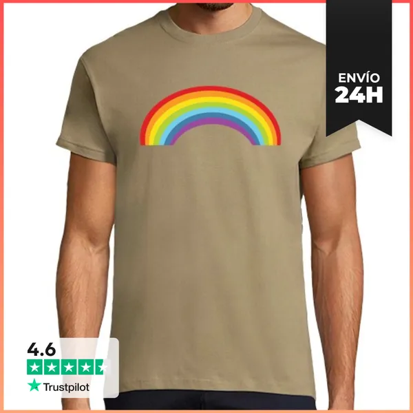 Camiseta Hombre Clásica Arco Iris LaTostadora