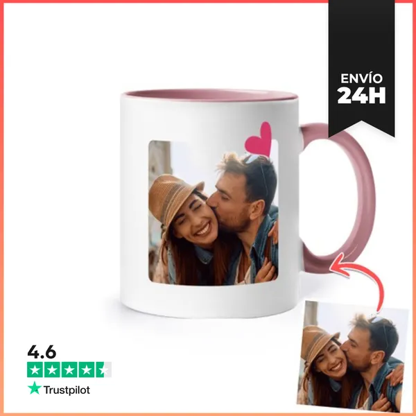 Taza De Colores Taza LOVE Foto Personalizable LaTostadora