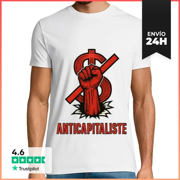 Camiseta Hombre Clásica Anticapitalista LaTostadora