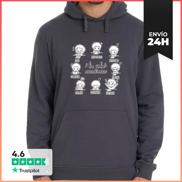 Sudadera Unisex Con Capucha Sudadera Vida Académica Ciclo