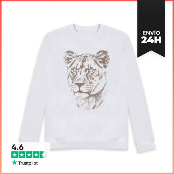 Sudadera Unisex Leona Ilustracion LaTostadora