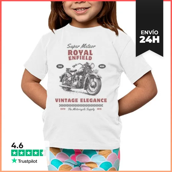 Camiseta Clásica Para Niños Royal Enfield Super Meteor 2010