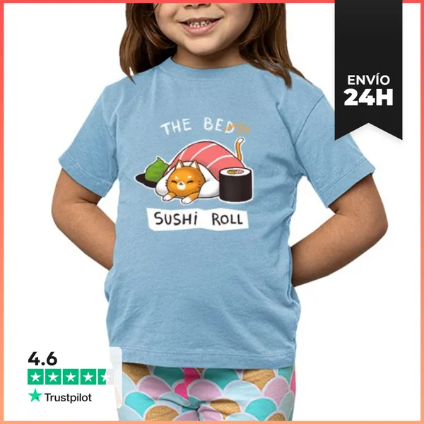 Camiseta Clásica Para Niños Sushi Bed LaTostadora