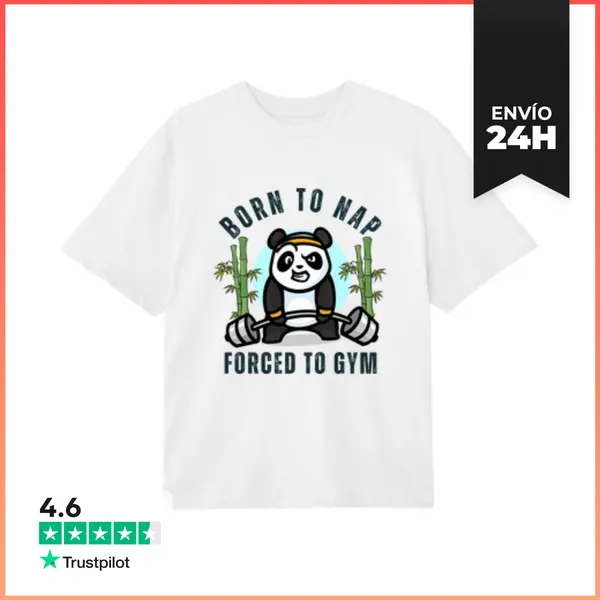 Camiseta Oversize Nacido Para Dormir Obligado A Ir Al Gimnasio