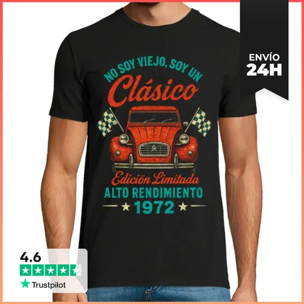 Camiseta Hombre Clásica No Soy Viejo Soy Clásico Citroen 2CV