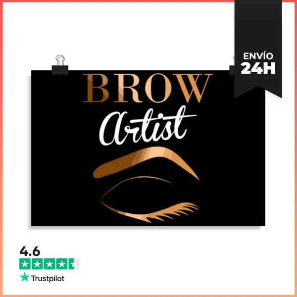 Póster Horizontal Regalo De Microblading Para Artista De Cejas