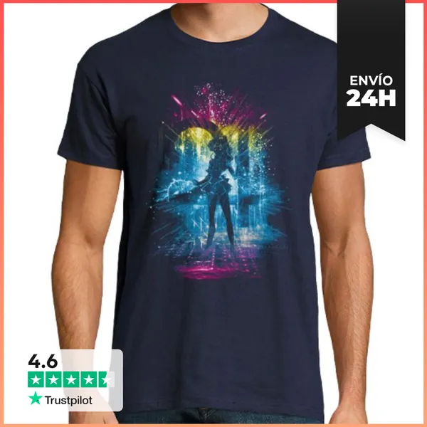 Camiseta Hombre Clásica Júpiter Versión De La Tormenta-arco Iris
