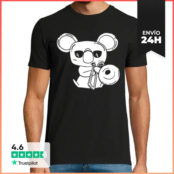 Camiseta Hombre Clásica Trombonista Trombonista Koala Con