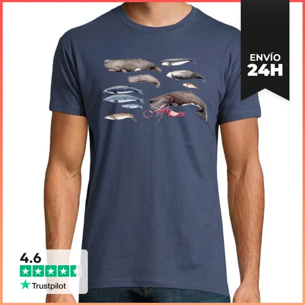 Camiseta Hombre Clásica Camiseta Hombre: Cachalotes Y Zifios: