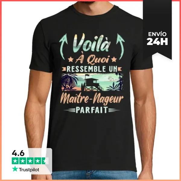 Camiseta Hombre Clásica Regalo De Nadador Salvavidas LaTostadora