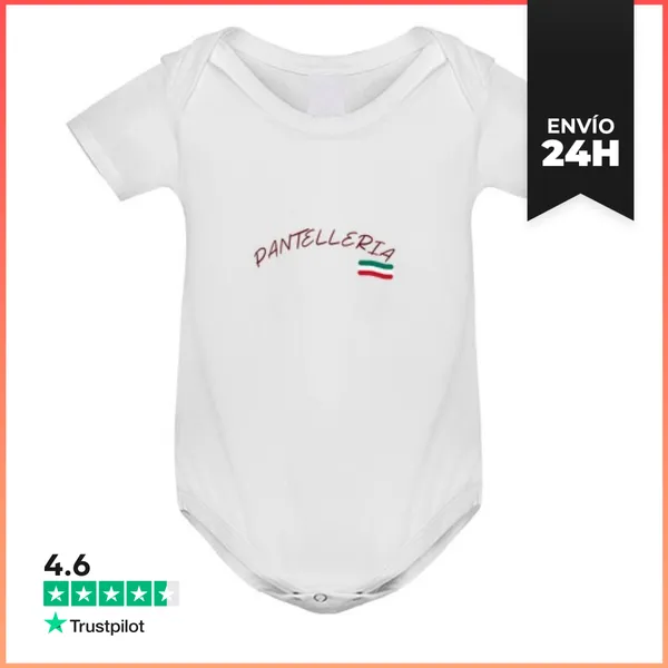 Body Bebé Pantelleria Texto Bandera Italiana LaTostadora