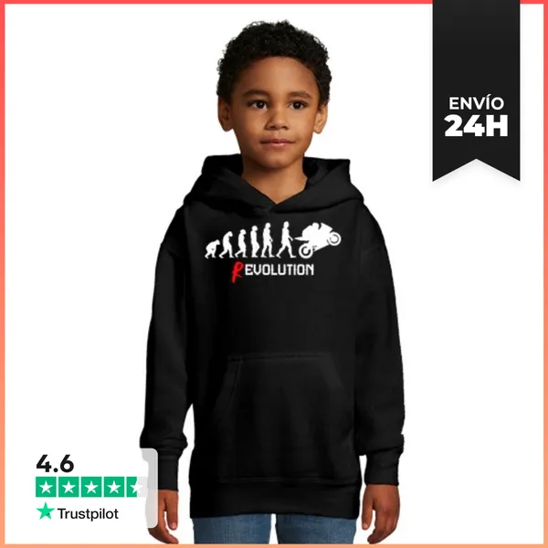 Sudadera Para Niños Con Capucha Evolución LaTostadora