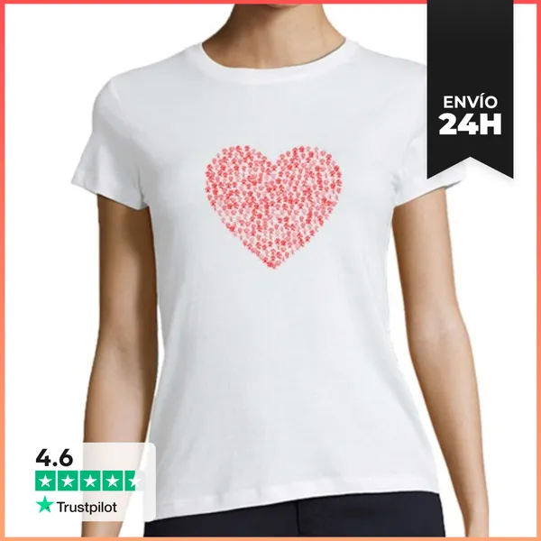 Camiseta Mujer Clásica Amor Kanji 2 LaTostadora